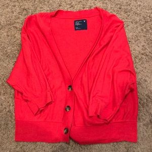American eagle salmon sweater size M 3/4 sleeve